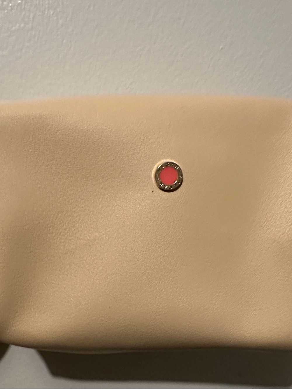 Bvlgari Beige Women's Cosmetic Pouch - Neutral Travel Makeup Bag. 6” L x 7”W.